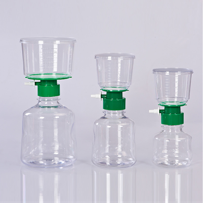 Single-use vacuum filter cups